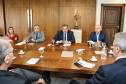 O Governador Carlos Massa Ratinho Junior recebe nesta quinta-feira (19),  representantes do Tribunal de Contas, Ministério Publico, Assembléia Legislativa e secretários de Estado para reunião de efeitos da Pandemia no Estado,  Curitiba, 19/03/2020 - Foto: Geraldo Bubniak/AEN