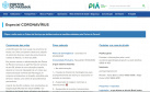 Página reúne informações sobre ações contra o coronavírus
