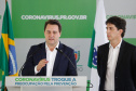 O governador Carlos Massa Ratinho Junior anunciou nesta terça-feira (24) um pacote social de R$ 400 milhões para ajudar famílias paranaenses mais vulneráveis a enfrentarem a pandemia do novo coronavírus. Foto: Gilson Abreu/AEN