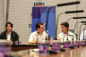 O Governador Carlos Massa Ratinho Junior participa nesta quarta-feira (25), de reunião em videoconferência do Fórum dos Governadores para discutir o combate ao Coronavirus.  Curitiba, 25/03/2020 - Foto: Geraldo Bubniak/AEN