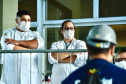 Equipes médicas foram contratadas e atuam 24 horas para fazer aferição de temperatura, orientação e triagem dos profissionais que descarregam cargas e atuam na atividade portuária. Há postos médicos e de enfermagem, 32 chuveiros, 60 pias e lava-pés com hipoclorito de sódio, entre outras iniciativas.Foto: Claudio Neves
