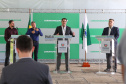 O governador Carlos Massa Ratinho Junior em pronunciamento nesta quinta-feira (26/03), para apresentar a estrutura hospitalar que o Paraná dispõe para enfrentamento ao novo coronavírus, além de uma solução tecnológica para acompanhar pessoas com sintomas da Covid-19.  Curitiba, 26/03/2020 - Foto: Geraldo Bubniak/AEN
