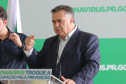 O governador Carlos Massa Ratinho Junior em pronunciamento nesta quinta-feira (26/03), para apresentar a estrutura hospitalar que o Paraná dispõe para enfrentamento ao novo coronavírus, além de uma solução tecnológica para acompanhar pessoas com sintomas da Covid-19. Na foto o secretário estadual da saúde, Beto Preto.  Curitiba, 26/03/2020 - Foto: Geraldo Bubniak/AEN
