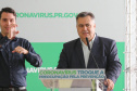 O governador Carlos Massa Ratinho Junior em pronunciamento nesta quinta-feira (26/03), para apresentar a estrutura hospitalar que o Paraná dispõe para enfrentamento ao novo coronavírus, além de uma solução tecnológica para acompanhar pessoas com sintomas da Covid-19. Na foto o secretário estadual da saúde, Beto Preto.  Curitiba, 26/03/2020 - Foto: Geraldo Bubniak/AEN