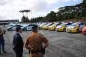 O Governador Carlos Massa Ratinho Junior entrega nesta sexta-feira (27/03),  118 viaturas para equipes da Policia Militar e Bombeiros  para auxiliar no combate a pandemia do novo coronavírus.  Curitiba, 27/03/2020 - Foto: Geraldo Bubniak/AEN