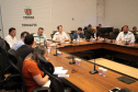  Governadores dos estados que forma o Consórcio de Integração Sul e Sudeste (Cosud) se reuniram nesta quinta-feira (02/04), por meio de videoconferência, para debater questões de saúde e impactos econômicos provocados pela pandemia do novo coronavírus.

Foto: Ari Dias/AEN