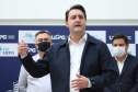 O governador Carlos Massa Ratinho Junior esteve nesta quinta-feira (23) no Hospital Regional Universitário dos Campos Gerais, em Ponta Grossa, e anunciou o repasse de mais de R$ 28 milhões para ações de combate ao novo coronavírus na região.