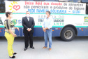 Ônibus da Agência do Trabalhador arrecada donativos. Foto:SEJUF