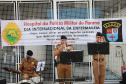 Banda de Música da PM faz homenagem para enfermeiros do Hospital da PM no Dia Internacional da Enfermagem. Foto:PMPR