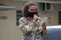 Banda de Música da PM faz homenagem para enfermeiros do Hospital da PM no Dia Internacional da Enfermagem. Foto:PMPR