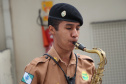 Banda de Música da PM faz homenagem para enfermeiros do Hospital da PM no Dia Internacional da Enfermagem. Foto:PMPR