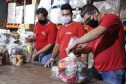 Servidores da Segurança arrecadam mais de 20 toneladas de alimentos. Foto:SESP