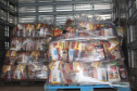 Servidores da Segurança arrecadam mais de 20 toneladas de alimentos. Foto:SESP
