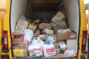 Servidores da Segurança arrecadam mais de 20 toneladas de alimentos. Foto:SESP