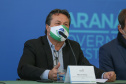 O Governo do Estado realiza coletiva de imprensa com representantes da Secretaria de Desenvolvimento Sustentável e Turismo, Instituto Água e Terra, Sanepar, Copel e Simepar para apresentar um balanço da situação hídrica do Paraná e novas ações para enfrentamento do período de estiagem. Na foto, Secretario de Estado de Desenvolvimento Sustentável e ?Turismo, Marcio Nunes.Curitiba - 27/05/2020 - Foto: Geraldo Bubniak/AEN