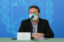 O Governo do Estado realiza coletiva de imprensa com representantes da Secretaria de Desenvolvimento Sustentável e Turismo, Instituto Água e Terra, Sanepar, Copel e Simepar para apresentar um balanço da situação hídrica do Paraná e novas ações para enfrentamento do período de estiagem. Na foto, Secretario de Estado de Desenvolvimento Sustentável e ?Turismo, Marcio Nunes.Curitiba - 27/05/2020 - Foto: Geraldo Bubniak/AEN
