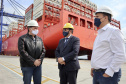 Nesta segunda-feira (01), o superintendente estadual dos Correios no Paraná, Paulo Cezar Kremer dos Santos, visitou o Terminal de Contêineres de Paranaguá (TCP) e se reuniu com o presidente da Portos do Paraná, Luiz Fernando Garcia. Foto: Claudio Neves/Portos do Paraná