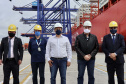 Nesta segunda-feira (01), o superintendente estadual dos Correios no Paraná, Paulo Cezar Kremer dos Santos, visitou o Terminal de Contêineres de Paranaguá (TCP) e se reuniu com o presidente da Portos do Paraná, Luiz Fernando Garcia. Foto: Claudio Neves/Portos do Paraná