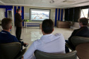 Nesta segunda-feira (01), o superintendente estadual dos Correios no Paraná, Paulo Cezar Kremer dos Santos, visitou o Terminal de Contêineres de Paranaguá (TCP) e se reuniu com o presidente da Portos do Paraná, Luiz Fernando Garcia. Foto: Claudio Neves/Portos do Paraná