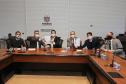 O Governador Carlos Massa Ratinho Junior em reuniao nesta quarta-feira (03/06),  com  Superintendente Geral do Hospital Erasto Gaertner, Adriano Lago, Secretário de Estado da Saude, Beto Preto e deputados no Palácio Iguaçu.  Curitiba, 03/06/2020 - Foto: Geraldo Bubniak/AEN
