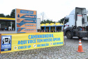 de proteção e prevenção aos profissionais que cortam as rodovias do Paraná garantindo o abastecimento das famílias, inclusive durante a pandemia de coronavírus.  
Foto: José Fernando Ogura/AEN