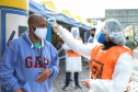 de proteção e prevenção aos profissionais que cortam as rodovias do Paraná garantindo o abastecimento das famílias, inclusive durante a pandemia de coronavírus.  
Foto: José Fernando Ogura/AEN