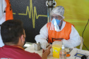 de proteção e prevenção aos profissionais que cortam as rodovias do Paraná garantindo o abastecimento das famílias, inclusive durante a pandemia de coronavírus.  
Foto: José Fernando Ogura/AEN