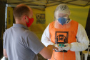 de proteção e prevenção aos profissionais que cortam as rodovias do Paraná garantindo o abastecimento das famílias, inclusive durante a pandemia de coronavírus.  
Foto: José Fernando Ogura/AEN