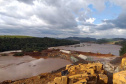 Rio Chopim é desviado para finalização de barragem de Bela Vista. Foto: Copel