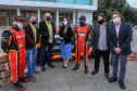 Uma rede de solidariedade organizada por dois pilotos, Lucas e Cristiano Bornemann, da Copa HB20, seus patrocinadores e a Hyundai Brasil arrecadou cerca de uma tonelada e meia de alimentos não perecíveis e 20 mil frascos de álcool spray aerosol na última semana. Os produtos foram entregues ao Governo do Estado nesta quinta-feira (18). A doação foi recebida pela primeira-dama Luciana Saito Massa, que preside o Conselho de Ação Solidária. Foto: Valdelino Pontes
