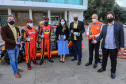 Uma rede de solidariedade organizada por dois pilotos, Lucas e Cristiano Bornemann, da Copa HB20, seus patrocinadores e a Hyundai Brasil arrecadou cerca de uma tonelada e meia de alimentos não perecíveis e 20 mil frascos de álcool spray aerosol na última semana. Os produtos foram entregues ao Governo do Estado nesta quinta-feira (18). A doação foi recebida pela primeira-dama Luciana Saito Massa, que preside o Conselho de Ação Solidária. Foto: Valdelino Pontes