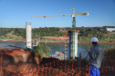 Segunda ponte de Foz do Iguaçu tem ritmo intenso de obras. Foto: José Fernando Ogura/AEN