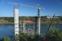 Segunda ponte de Foz do Iguaçu tem ritmo intenso de obras. Foto: José Fernando Ogura/AEN