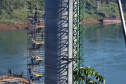 Segunda ponte de Foz do Iguaçu tem ritmo intenso de obras. Foto: José Fernando Ogura/AEN