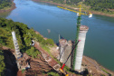 Segunda ponte de Foz do Iguaçu tem ritmo intenso de obras. Foto: José Fernando Ogura/AEN