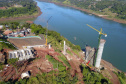 Segunda ponte de Foz do Iguaçu tem ritmo intenso de obras. Foto: José Fernando Ogura/AEN
