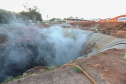Construção de um túnel de 1,2 mil metros de extensão e oito metros de diâmetro, saindo do Parque de Exposições Jayme Canet Júnior e seguindo até o Rio Marrecas, pouco à frente do bairro Padre Ulrico. O túnel vai agilizar o escoamento da água para evitar que outros rios sejam represados e provoquem alagamentos na cidade de Francisco Beltrao. Foto: Geraldo Bubniak/AEN