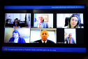  Live promovida pela Secretaria de Estado da Fazenda nesta terça-feira (14), com a participação do presidente do Tribunal de Justiça do Paraná, desembargador Adalberto Jorge Xisto Pereira; do procurador-geral do Ministério Público do Paraná, Gilberto Giacoia; do presidente da Assembleia Legislativa, Ademar Traiano; da procuradora-geral do Estado, Leticia Ferreira da Silva, e do Secretário da Fazenda, Renê Garcia Junior..Foto: Ari Dias/AEN