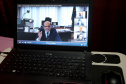  Live promovida pela Secretaria de Estado da Fazenda nesta terça-feira (14), com a participação do presidente do Tribunal de Justiça do Paraná, desembargador Adalberto Jorge Xisto Pereira; do procurador-geral do Ministério Público do Paraná, Gilberto Giacoia; do presidente da Assembleia Legislativa, Ademar Traiano; da procuradora-geral do Estado, Leticia Ferreira da Silva, e do Secretário da Fazenda, Renê Garcia Junior..Foto: Ari Dias/AEN