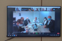 O secretário de Estado da Saúde Beto Preto participou de uma videoconferência nesta quinta-feira (16) com os integrantes da Comissão Externa de Enfrentamento da Pandemia da Covid-19 da Câmara dos Deputados. Participaram o ministro interino da Saúde, Eduardo Pazuello, e a bancada federal do Paraná para discutir a situação pandemia. Foto:  Antonio Américo/SESA