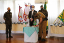 O Governador Carlos Massa Ratinho Junior recebe nesta quinta-feira (13/08), de maneira simbolica 100 fuzis do Exercito no Forte do PInheiro em Curitiba. Acompanhado do secretário da Segurança Pública do Paraná, Romulo Marinho Soares e do Comandante-Geral da Policia Militar do Paraná, coronel Péricles de Matos. Curitiba, 13/08/2020 - Foto: Geraldo Bubniak/AEN