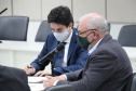 Em videoconferência, secretários de Estado debateram nesta quarta-feira (19) ações para implementar programas que estimulem a retomada econômica pela geração de emprego e renda no Paraná.Foto:SEJUF