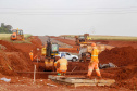 Construção de trincheira em Santa Terezinha do Itaipu.