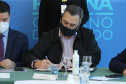 O governador Carlos Massa Ratinho Junior participa nesta quarta-feira (26), no Palácio Iguaçu, do evento que celebra um ano do programa Descomplica, iniciativa de caráter permanente do Governo do Estado para simplificar a vida dos empreendedores