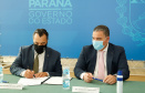 O governador Carlos Massa Ratinho Junior, o presidente do Tribunal de Justiça do Paraná, desembargador Adalberto Xisto Pereira, e o segundo vice-presidente, desembargador José Laurindo de Souza Netto formalizaram nesta quinta-feira (3) a criação do Cejus Casa Fácil e do Cejusc Fundiário, que vão atuar na mediação e conciliação de conflitos no Estado.