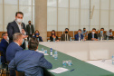 O governador Carlos Massa Ratinho Junior, o presidente do Tribunal de Justiça do Paraná, desembargador Adalberto Xisto Pereira, e o segundo vice-presidente, desembargador José Laurindo de Souza Netto formalizaram nesta quinta-feira (3) a criação do Cejus Casa Fácil e do Cejusc Fundiário, que vão atuar na mediação e conciliação de conflitos no Estado.foto Gilson Abreu/Aen