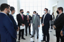 O governador Carlos Massa Ratinho Junior e o presidente da Copel, Daniel Slaviero, lançam o Programa Rede Elétrica Inteligente, em Curitiba. 