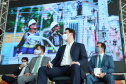O governador Carlos Massa Ratinho Junior e o presidente da Copel, Daniel Slaviero, lançam o Programa Rede Elétrica Inteligente, em Curitiba. 