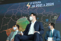 O governador Carlos Massa Ratinho Junior e o presidente da Copel, Daniel Slaviero, lançam o Programa Rede Elétrica Inteligente, em Curitiba. 