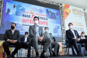 O governador Carlos Massa Ratinho Junior e o presidente da Copel, Daniel Slaviero, lançam o Programa Rede Elétrica Inteligente, em Curitiba. 